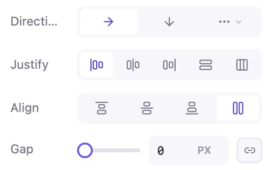 Layout Control Panel Mockup