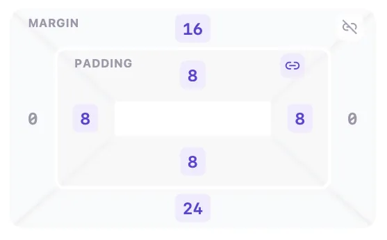 Spacing Control Panel Mockup